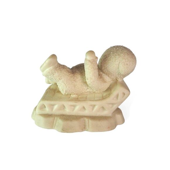 Department 56 Snowbabies Sledding on Back Retired - Picture 3 of 5